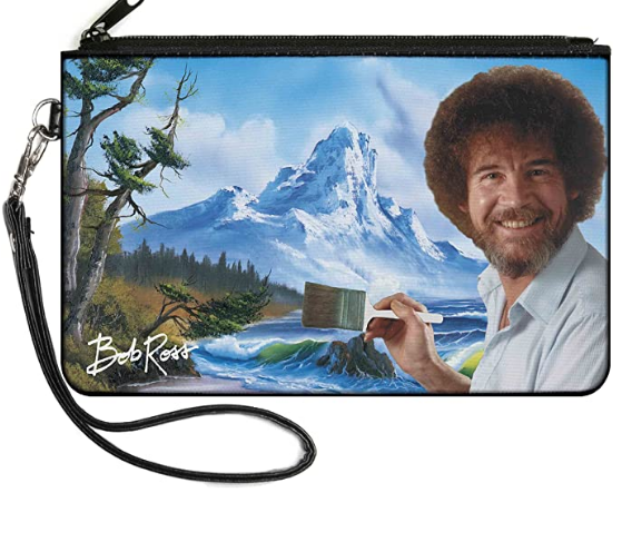 Bob Ross Canvas Zipper Wallet